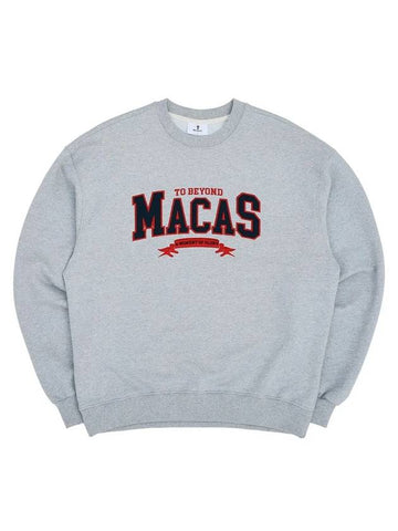 Logo Sweatshirt Melange Grey - MACASITE - BALAAN 1