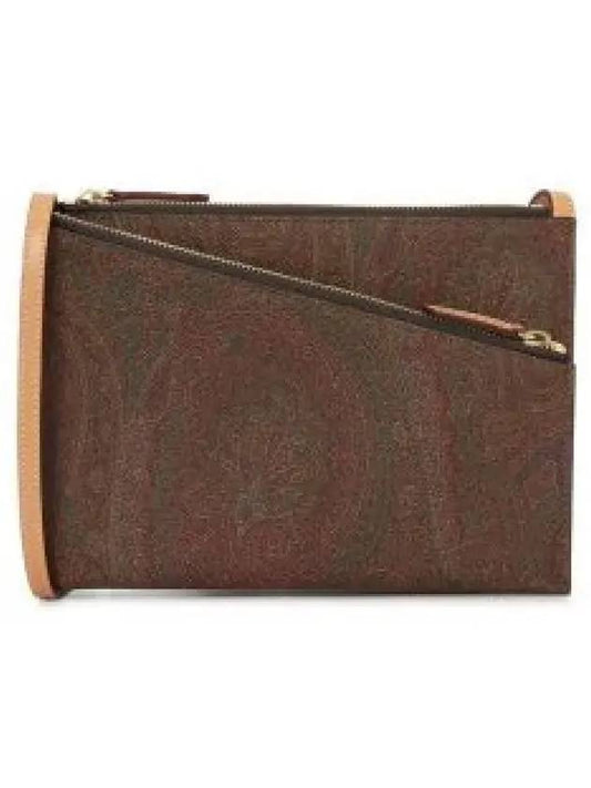 Paisley Zipper Shoulder Bag Brown - ETRO - BALAAN 2