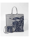 Extra Large EKD Canvas Tote Bag Grey - BURBERRY - BALAAN 2