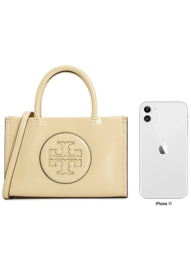 Ella Bio Patent Tote Bag Beige - TORY BURCH - BALAAN 9