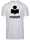 Karman Logo Print Linen Short Sleeve T-Shirt White - ISABEL MARANT - BALAAN 3