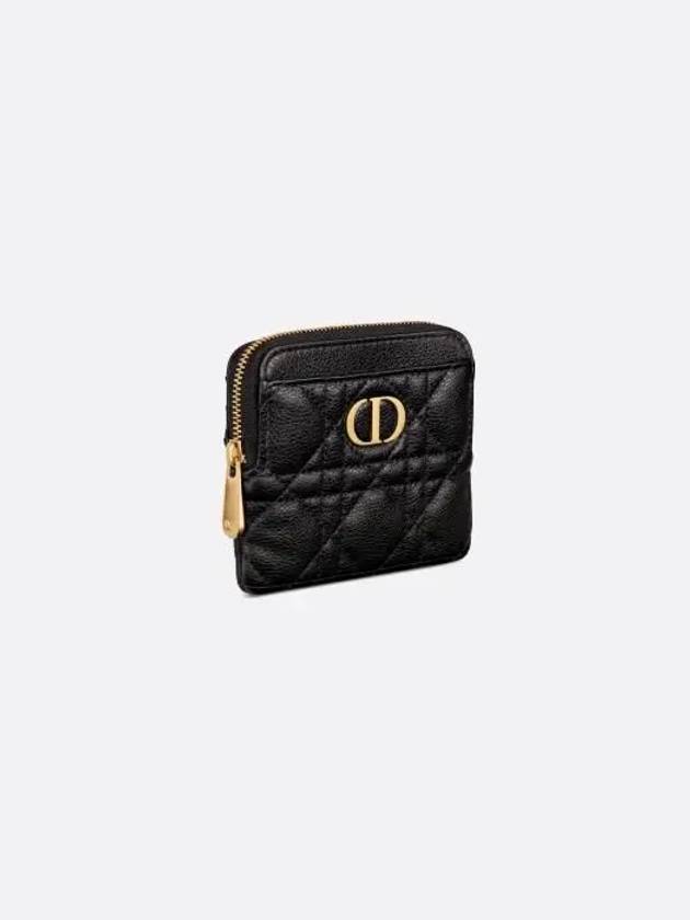 Caro Lavender Supple Cannage Half Wallet Black - DIOR - BALAAN 3