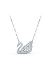 Iconic Swan Pendant Necklace White Silver - SWAROVSKI - BALAAN 3