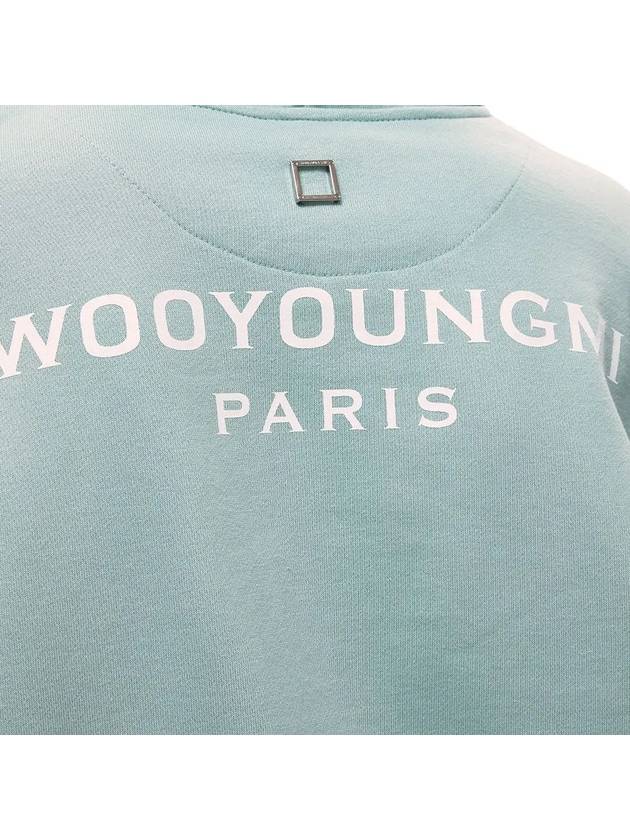 Women's Back Logo Hooded Sweatshirt Mint M233TS37717M - WOOYOUNGMI - BALAAN 4