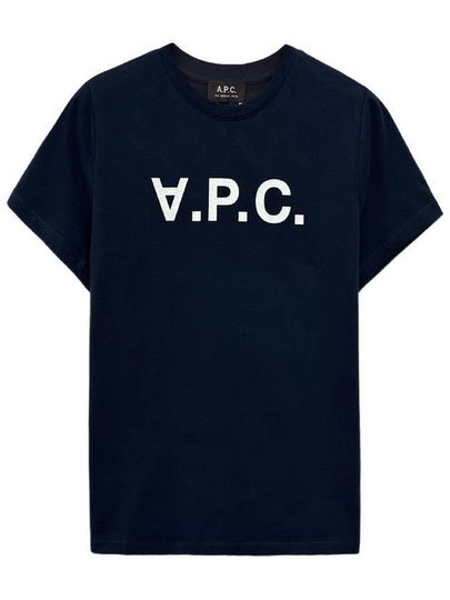 VPC Logo Organic Cotton Short Sleeve T-Shirt Navy - A.P.C. - BALAAN 2