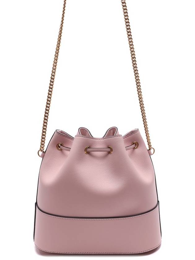 V Logo Chain Bucket Bag Baby Pink - VALENTINO - BALAAN 5