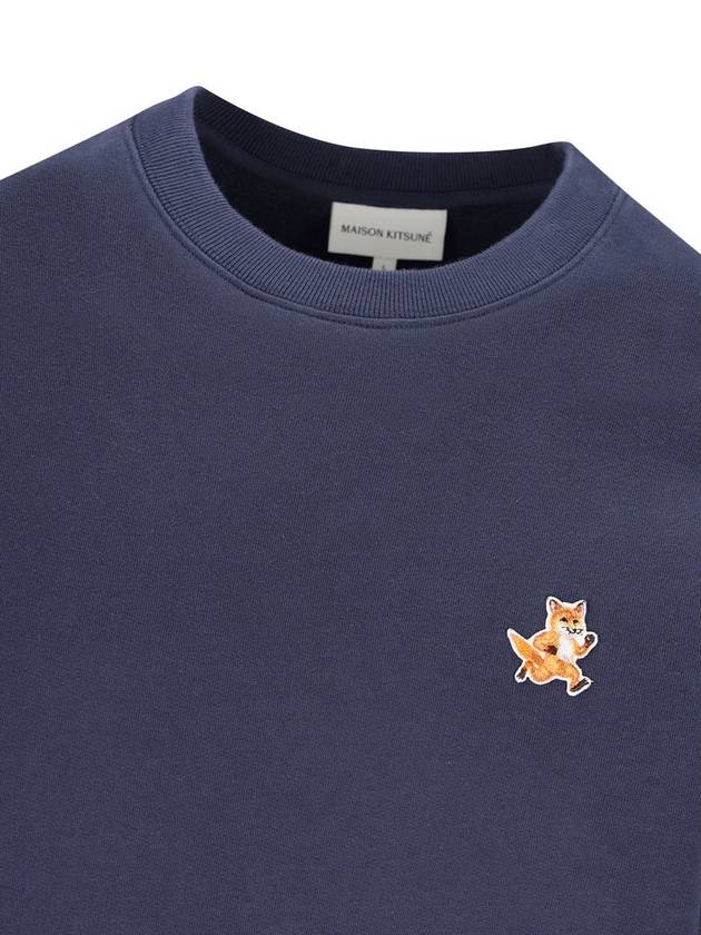 Fox Cotton Sweatshirt Navy - MAISON KITSUNE - BALAAN 4