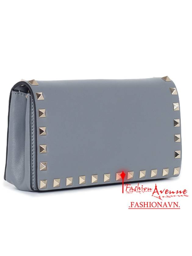 Rockstud Chain Shoulder Bag Grey - VALENTINO - BALAAN 3