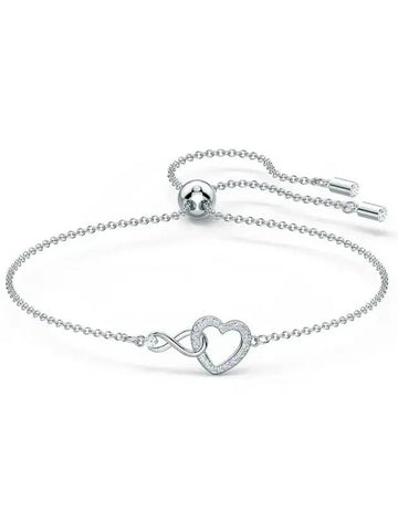 Hyperbola Infinity Heart Bracelet Silver - SWAROVSKI - BALAAN 1