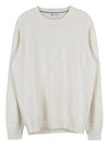 Men's Crew Neck Cashmere Knit Top White - BRUNELLO CUCINELLI - BALAAN 11