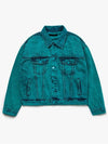 Soju Oversized Denim Jacket Green - C WEAR BY THE GENIUS - BALAAN 8