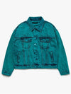 Women's Soju Crop Jacket Denim Set Green - C WEAR BY THE GENIUS - BALAAN 8