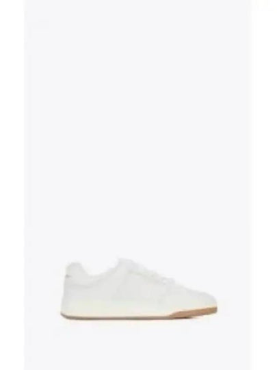 SL 61 Logo Signature Leather Low Top Sneakers White - SAINT LAURENT - BALAAN 2