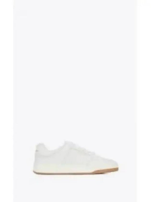 SL 61 Logo Signature Leather Low Top Sneakers White - SAINT LAURENT - BALAAN 2