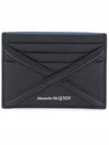 Harness Logo Print Calfskin Card Wallet Black - ALEXANDER MCQUEEN - BALAAN 2