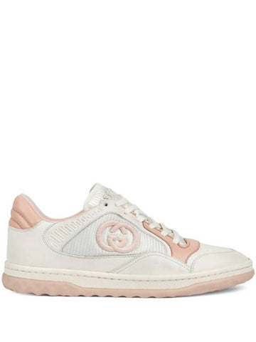 MAC80 Leather Low-Top Sneakers Pink White - GUCCI - BALAAN 1