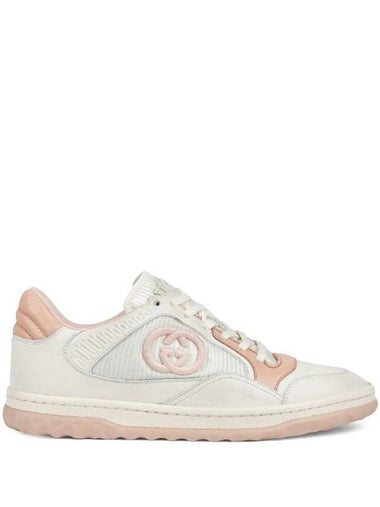 MAC80 Leather Low Top Sneakers Pink White - GUCCI - BALAAN 1