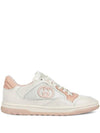 MAC80 Leather Low-Top Sneakers Pink White - GUCCI - BALAAN 1