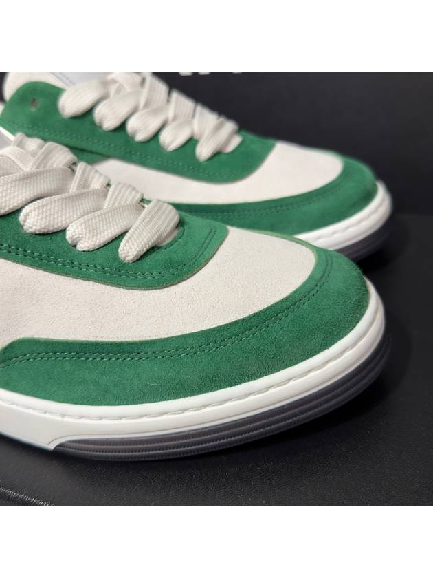 CC Logo Suede Kidskin Low Top Sneakers Green - CHANEL - BALAAN 9