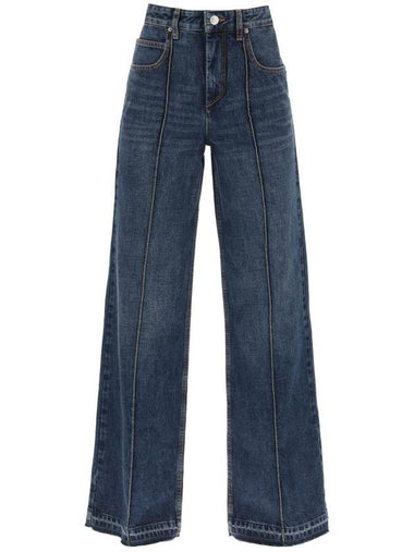 Noldy Denim Wide Jeans Dark Blue - ISABEL MARANT - BALAAN 1