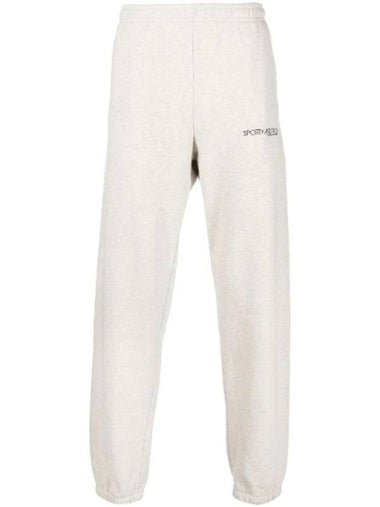 Logo Print Track Pants Oatmeal - SPORTY & RICH - BALAAN 1