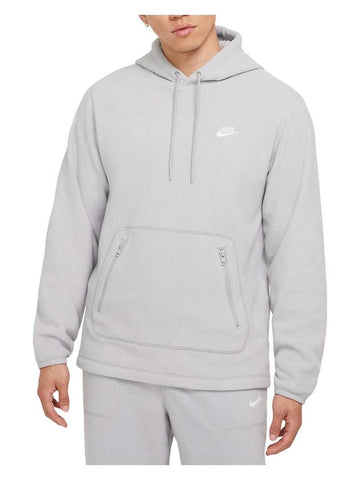 Club Winterized Pullover Hoodie Grey - NIKE - BALAAN 1