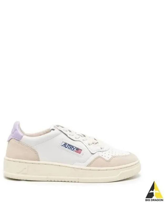 Medalist Suede Purple Tab Low Top Sneakers White - AUTRY - BALAAN 2