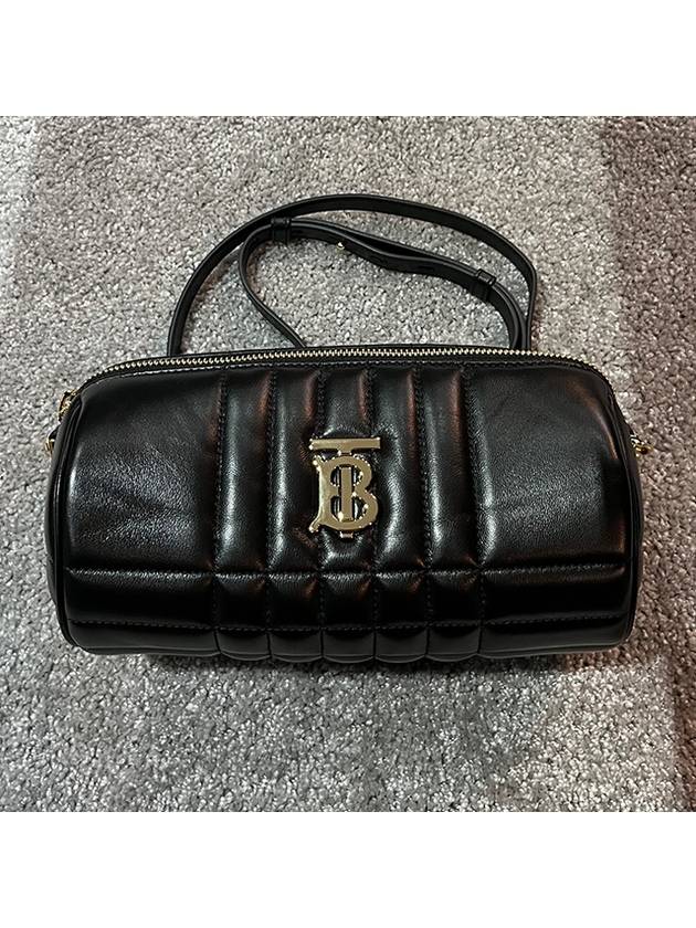 Lola Barrel Leather Cross Bag Black - BURBERRY - BALAAN 4