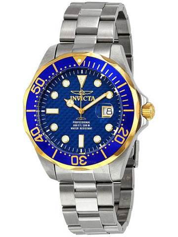 Invicta Grand Diver Blue Carbon Fiber Dial Men's Watch 12566 - INVICTA - BALAAN 1