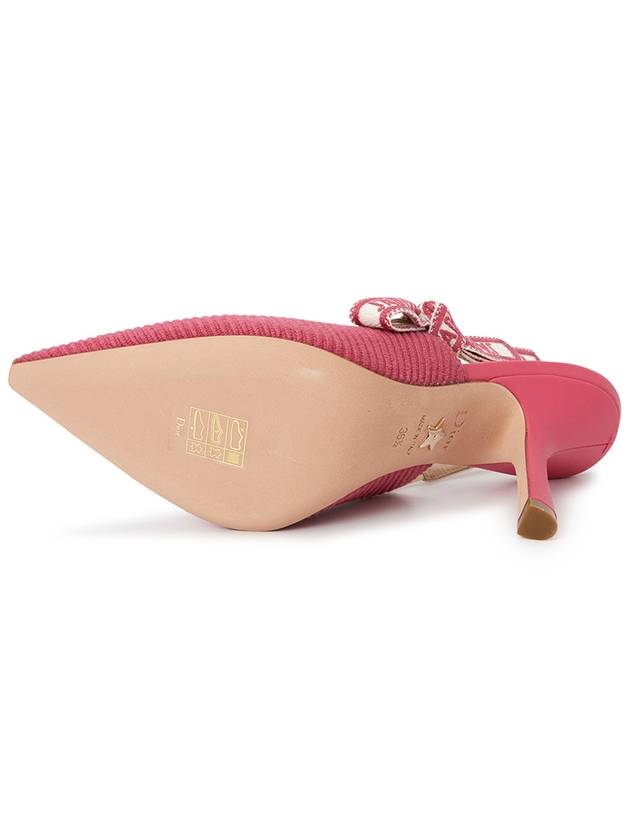 J'adior Cotton Embroidered Slingback Heels Pink - DIOR - BALAAN 6