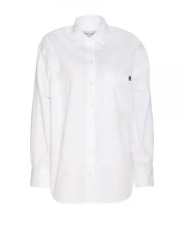 Chest Pocket Foxhead Patch Cotton Poplin Casual Shirt White - MAISON KITSUNE - BALAAN 2