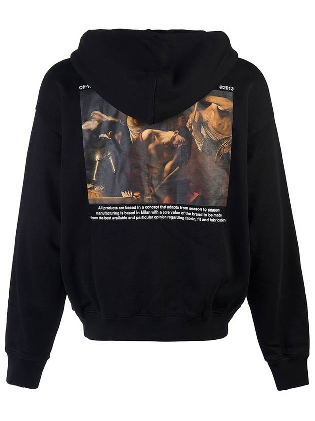 Caravaggio Print Zip-Up Hoodie Black - OFF WHITE - BALAAN 5