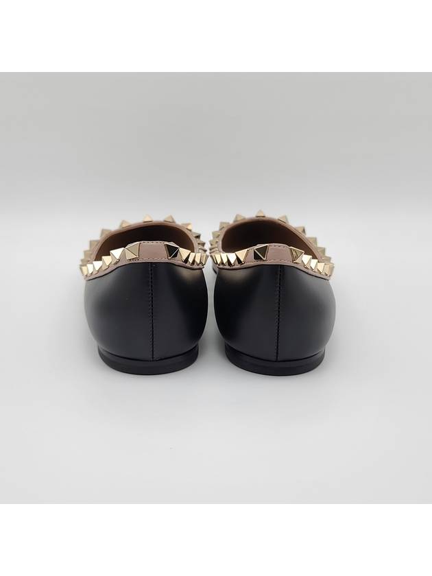 Rockstud Ballerina Flats Black - VALENTINO - BALAAN 5