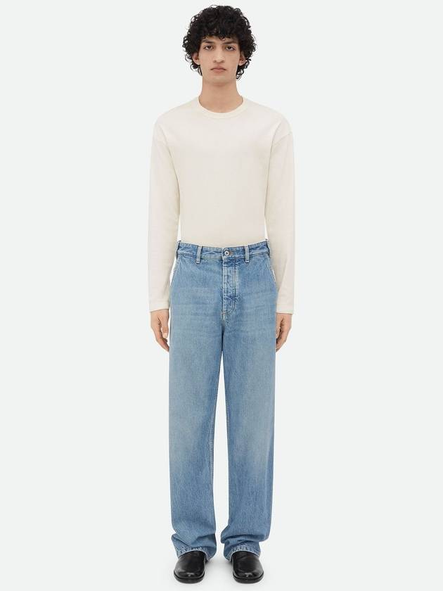 Cotton Straight Jeans Blue - BOTTEGA VENETA - BALAAN 2