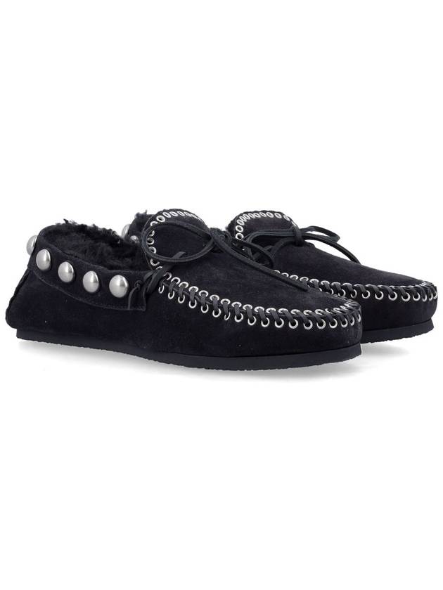 Pizza Sharing Leather Loafer Black - ISABEL MARANT - BALAAN 3