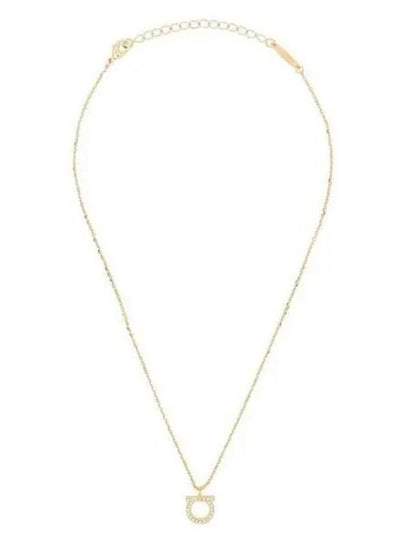 Gancini Crystals Necklace Gold - SALVATORE FERRAGAMO - BALAAN 2