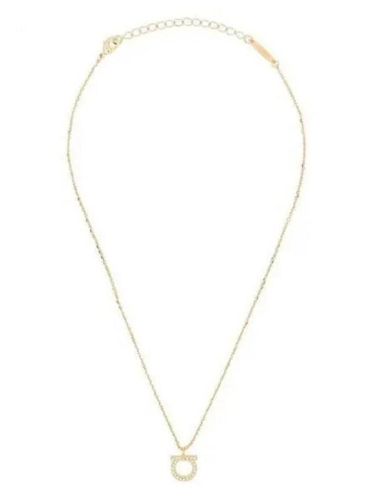 Gancini Crystals Necklace Gold - SALVATORE FERRAGAMO - BALAAN 2