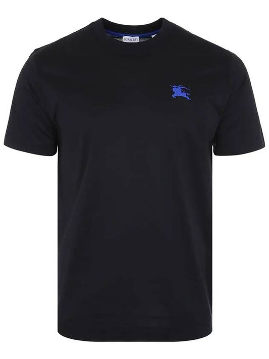 EKD Embroidered Cotton Short Sleeve T-Shirt Black - BURBERRY - BALAAN 2