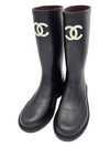 Boots Caoutchouc Black - CHANEL - BALAAN 2