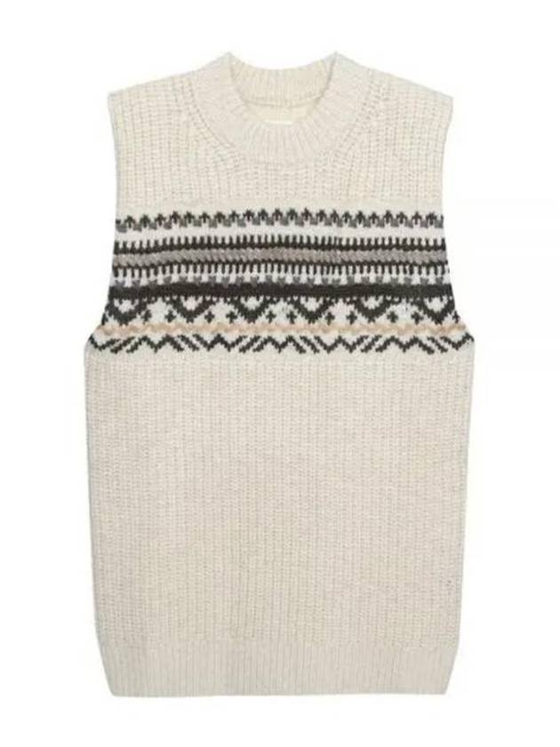 Gresley Wool Sleeveless Knit Top Ecru - ISABEL MARANT - BALAAN 2