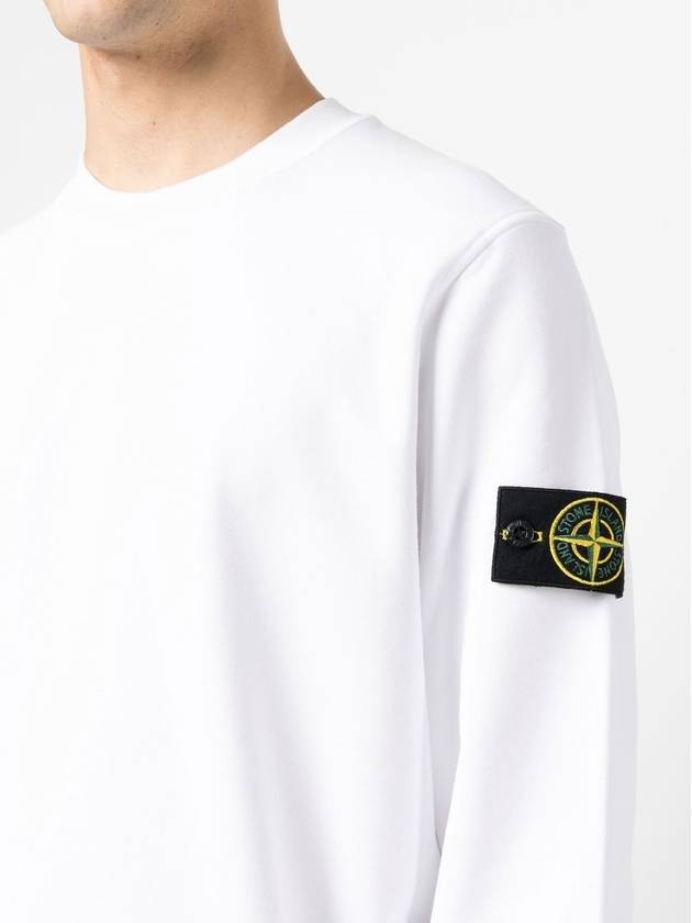 Wappen Patch Crew Neck Sweatshirt White - STONE ISLAND - BALAAN 7