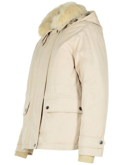 Woolrich 'Artic' Short Parka In Beige Cotton Blend - WOOLRICH - BALAAN 2