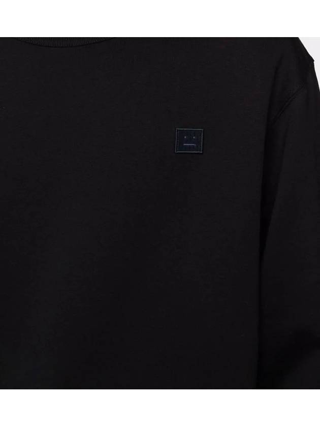 Men's Face Patch Sweatshirt Black - ACNE STUDIOS - BALAAN 5