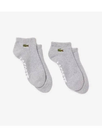 Men s 2 Pack Ankle Length Sports Socks Gray - LACOSTE - BALAAN 1