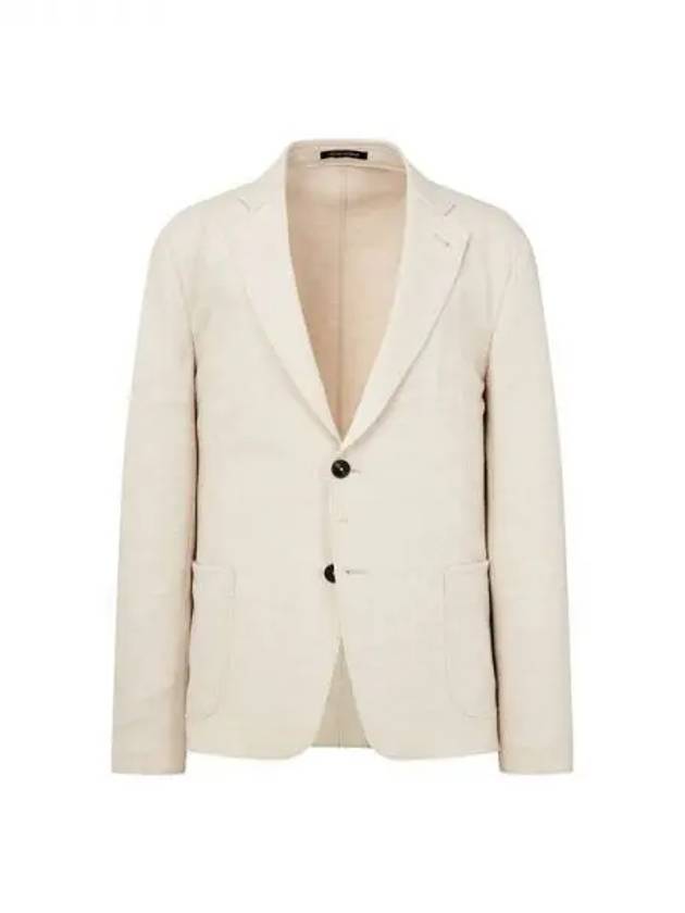 Men s Natural Hem Single Wool Jacket Light Beige 270132 - EMPORIO ARMANI - BALAAN 1