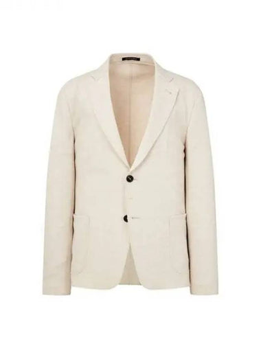 Men s Natural Hem Single Wool Jacket Light Beige 270132 - EMPORIO ARMANI - BALAAN 1