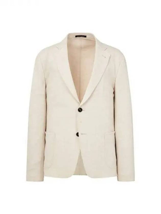 Men s Natural Hem Single Wool Jacket Light Beige 270132 - EMPORIO ARMANI - BALAAN 1