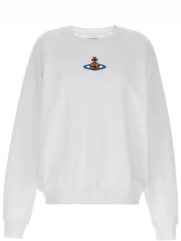 ORB Logo Crewneck Sweatshirt White - VIVIENNE WESTWOOD - BALAAN 2