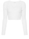 Ifrem Wool Cashmere Crop Knit Top White - MAX MARA - BALAAN 2