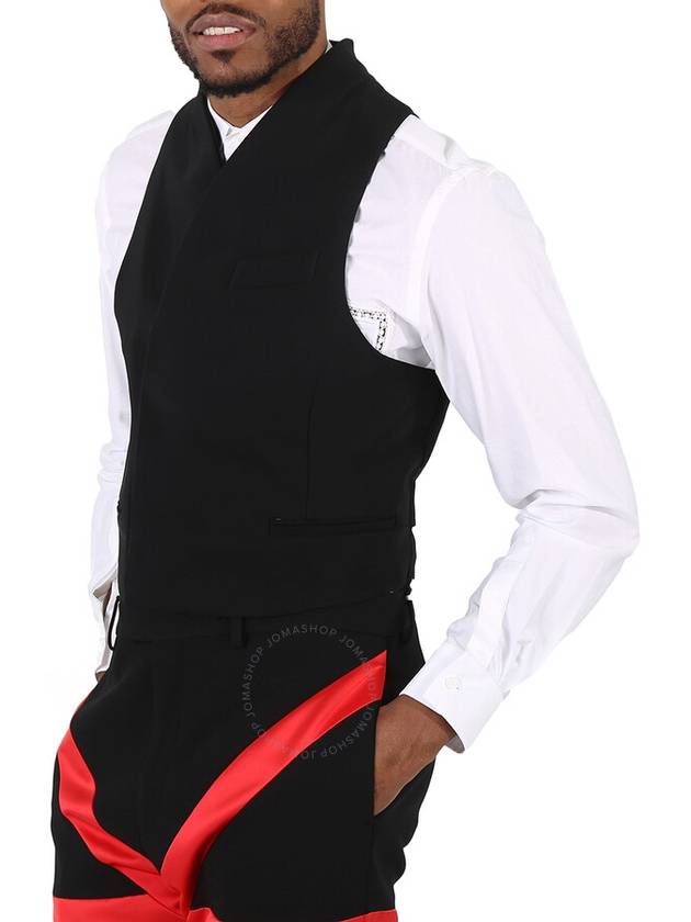 Ferragamo Double Breasted Slim Fit Waistcoat In Black, Brand Size 52 (US Size 42) - SALVATORE FERRAGAMO - BALAAN 3